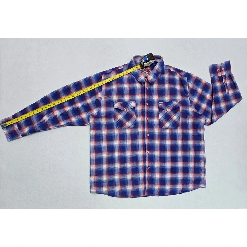 Dixon Flannel Company Glory Long Sleeve Flannel Red White Blue Mens Size 4XL - Picture 14 of 15